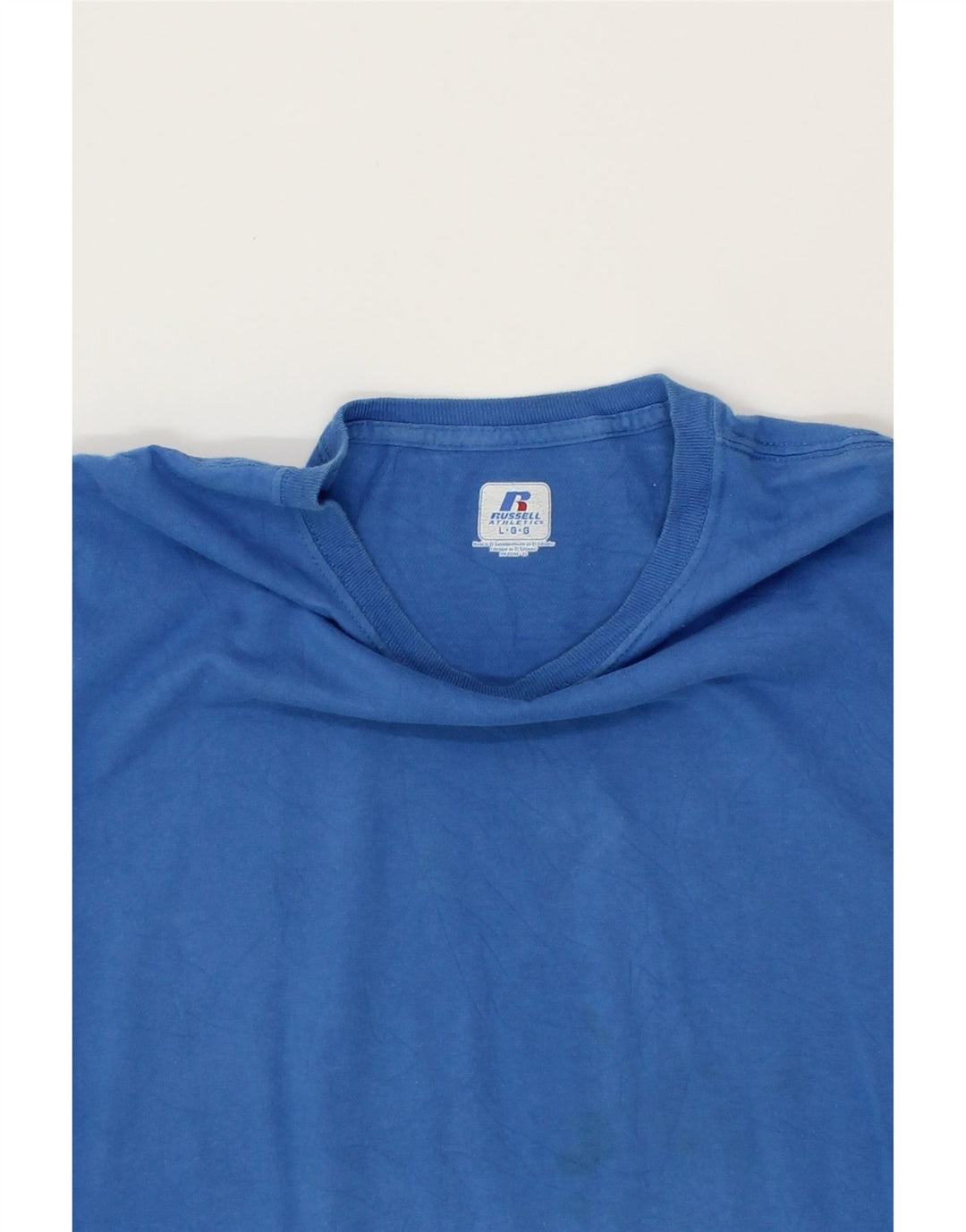 RUSSELL ATHLETIC Mens T-Shirt Top Large Blue Vintage Russell Athletic and Second-Hand Russell Athletic from Messina Hembry 