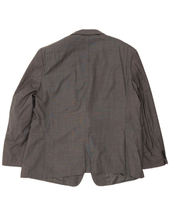 Vintage muška jakna sa 2 gumba, velika siva vunena jakna EU 50