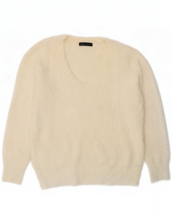 Marks & Spencer ženski džemper s V-izrezom UK 16 Large Off White