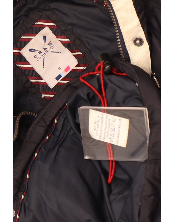 Crew Clothing Ženska podstavljena jakna UK 8 Mala crna najlonska odjeća