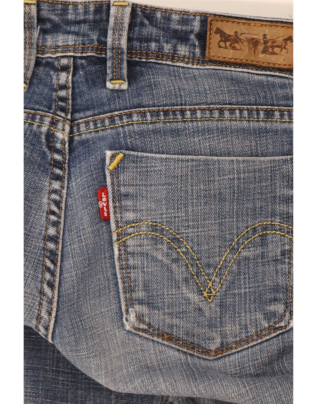 Levi's ženske 627 ravne traperice W28 L28 plavi pamuk
