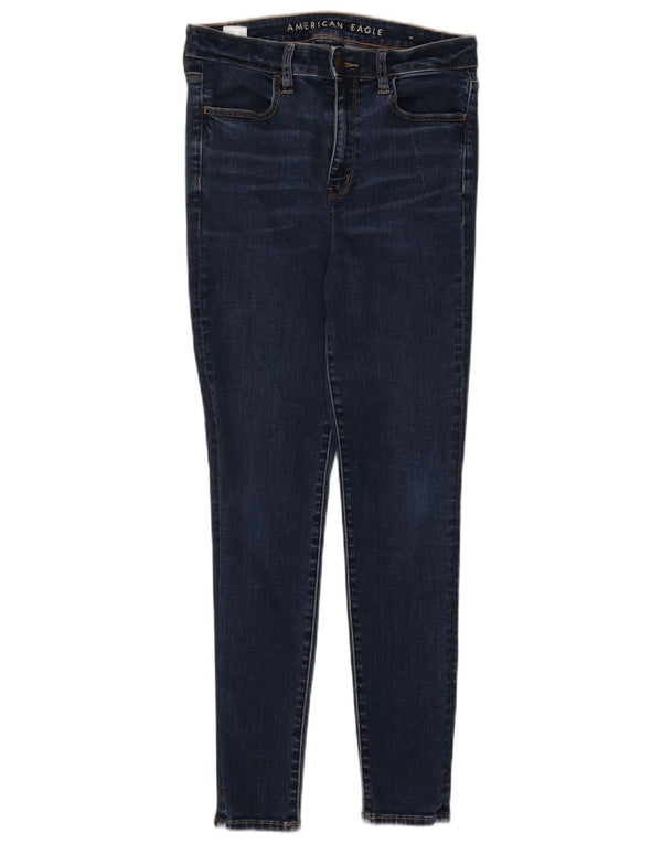 American Eagle ženske uske traperice UK 14 Large W30 L28 tamnoplavi pamuk