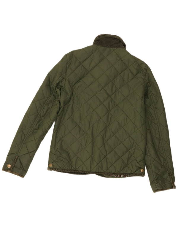 Jack Wills Ženska prošivena jakna UK 10 Mali zeleni najlon