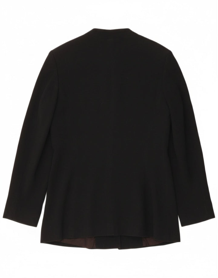 MARELLA Womens Open 3/4 Sleeve Blazer Jacket UK 10 Small Black Viscose