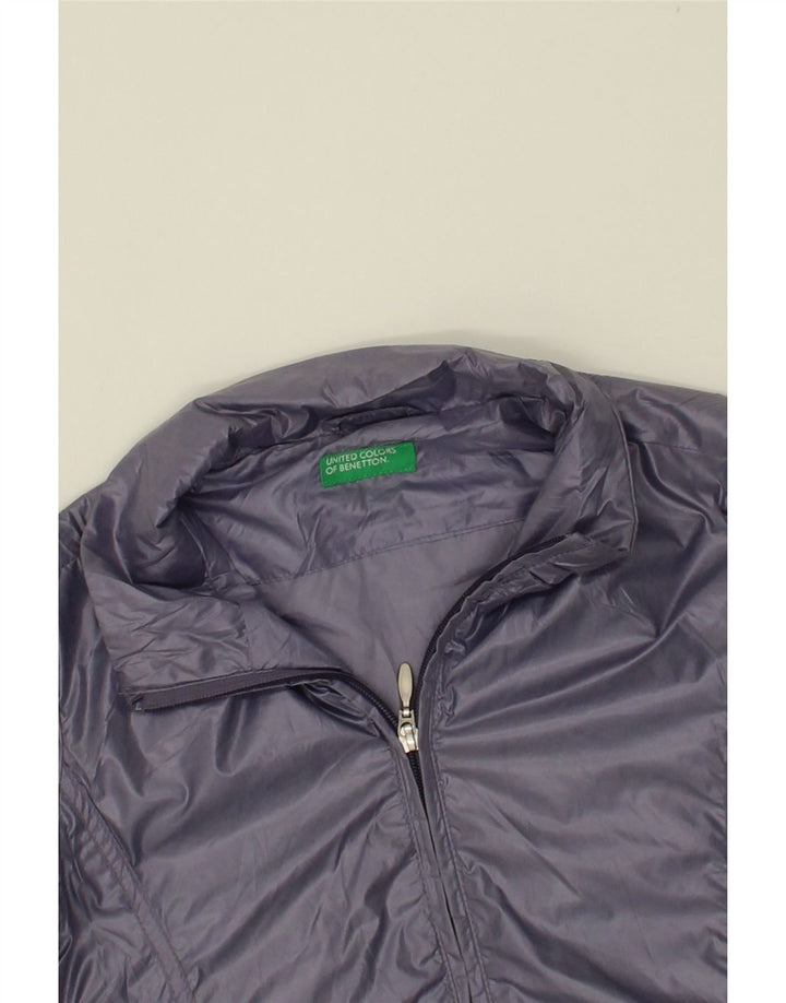 BENETTON Girls Bomber Jacket 11-12 Years 2XL Navy Blue Polyamide Vintage Benetton and Second-Hand Benetton from Messina Hembry 