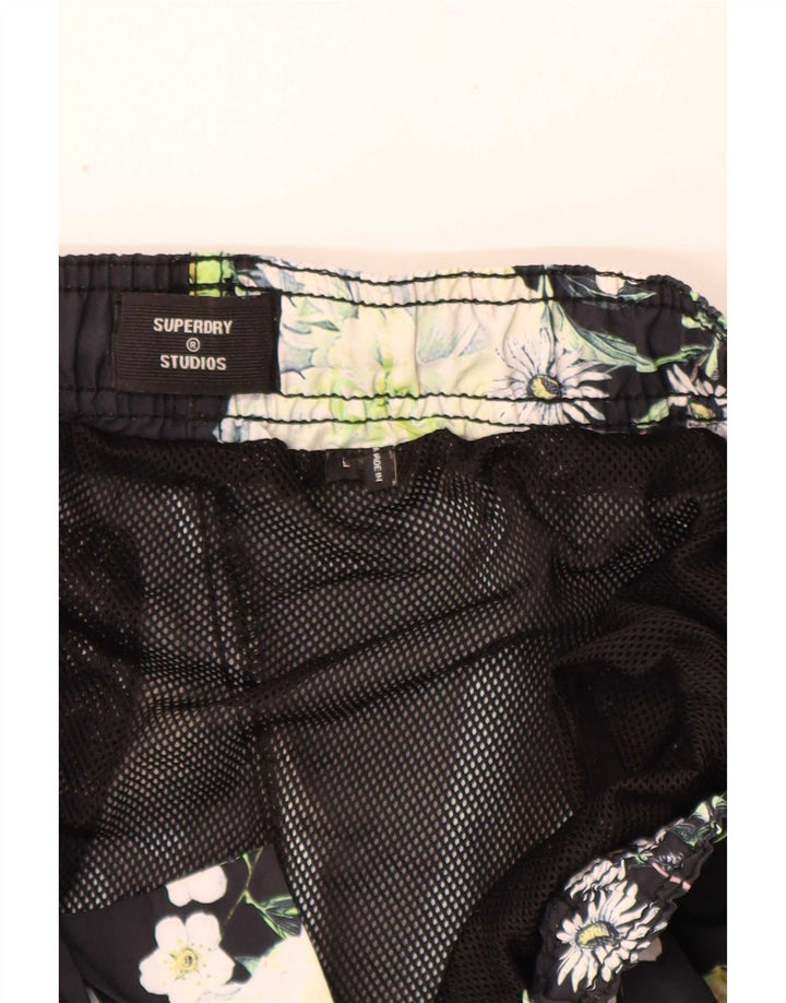 Superdry muške kratke hlače za kupanje s grafičkim motivima, veliki tamnoplavi cvjetni poliester