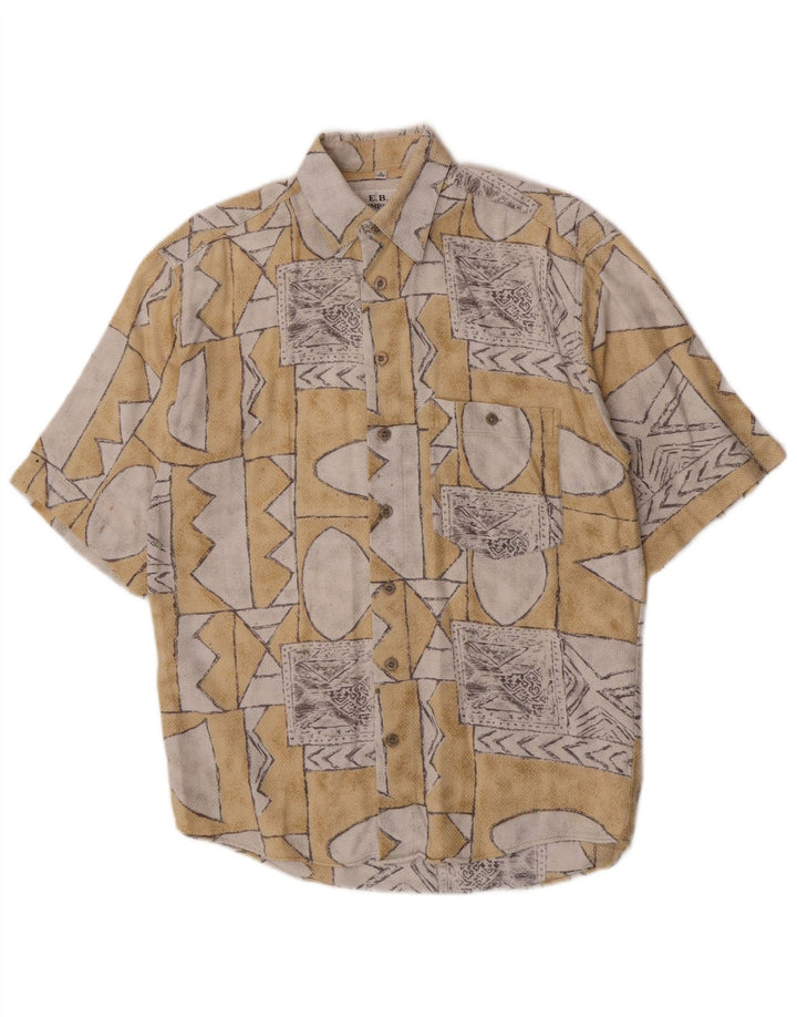 E.B. Company muška košulja kratkih rukava veličine 37/38 mala bež geometrijska