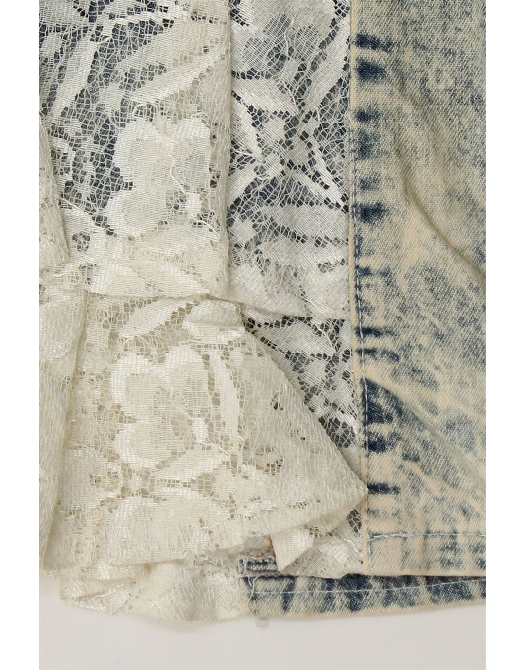 VINTAGE ženska traper suknja truba IT 42 srednje W26 plava cvjetna