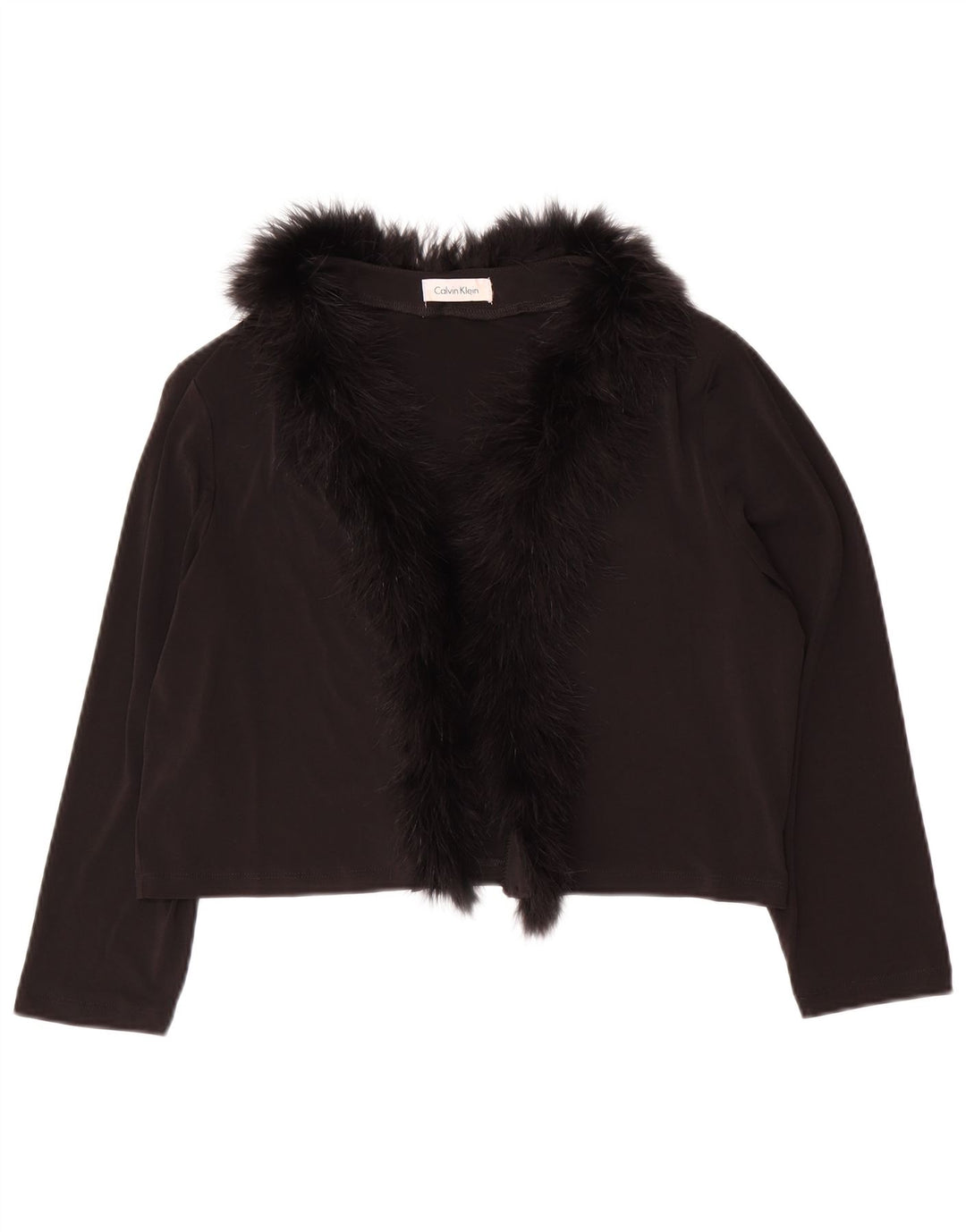 CALVIN KLEIN Ženska majica s bolerima 3/4 rukava UK 14 Veliki crni poliester