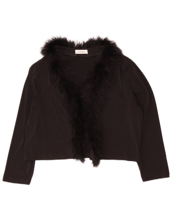 CALVIN KLEIN Ženska majica s bolerima 3/4 rukava UK 14 Veliki crni poliester