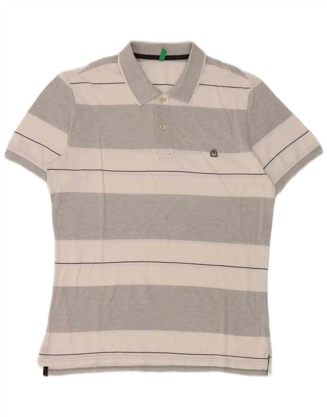 Benetton muška polo majica srednje sive pruge