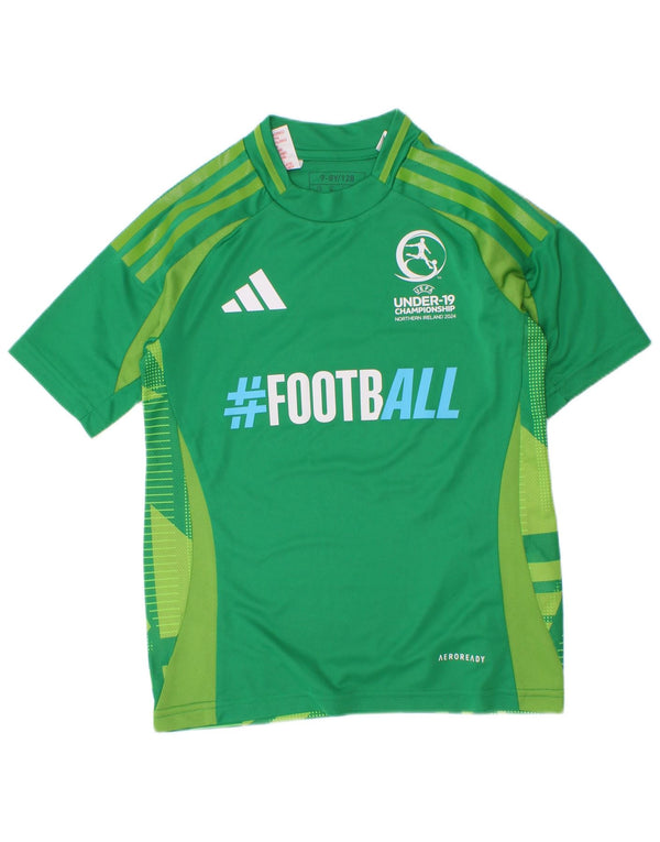 Majica kratkih rukava Adidas Boys Aeroready Graphic T-Shirt 7-8 Years Green Colourblock