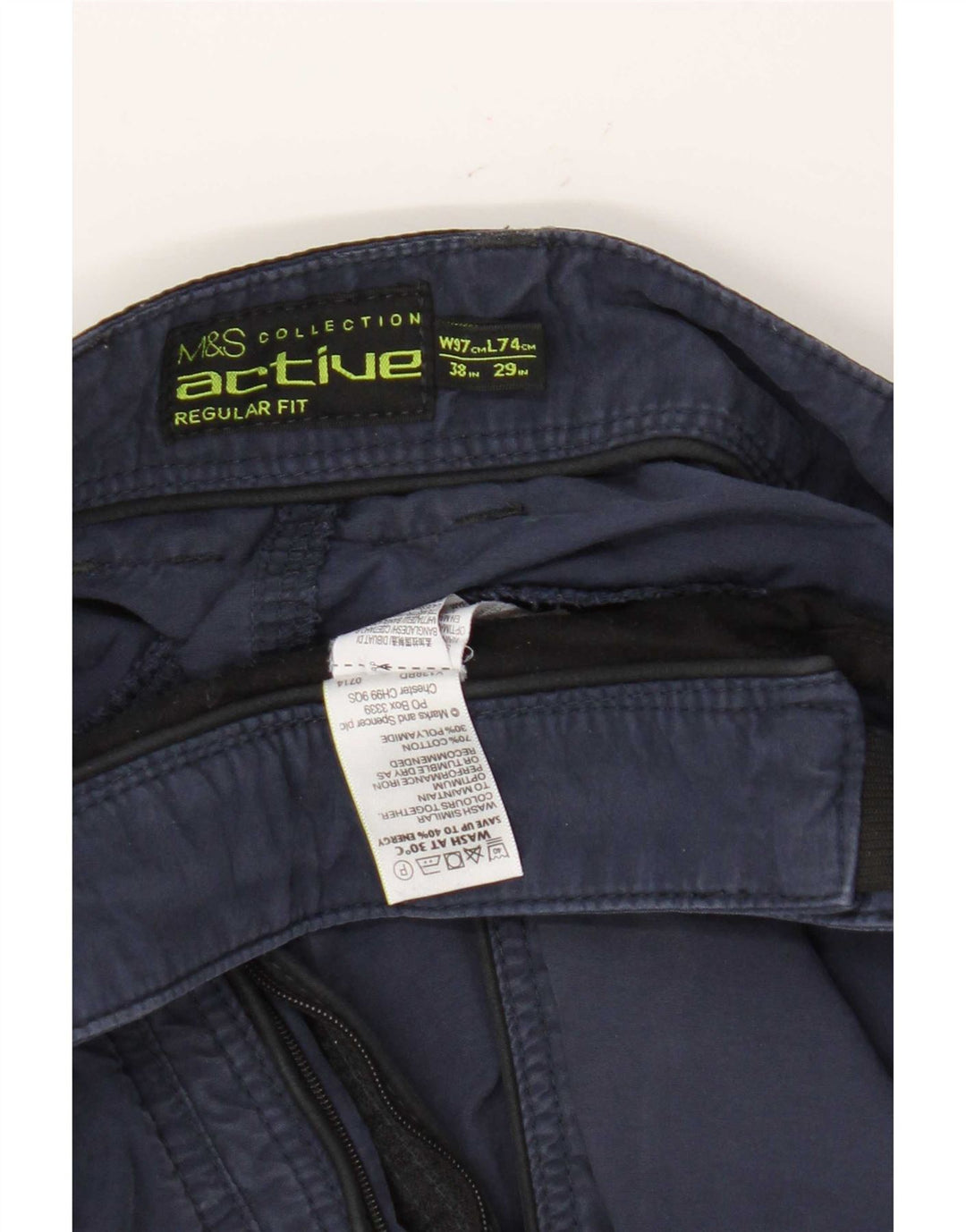 Marks & Spencer muške kargo hlače ravnog kroja W38 L29 tamnoplave