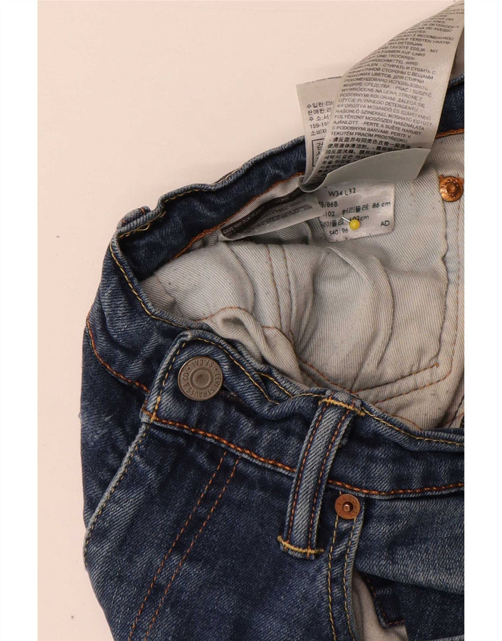 Levi's muške uske traperice W34 L32 plavi pamuk