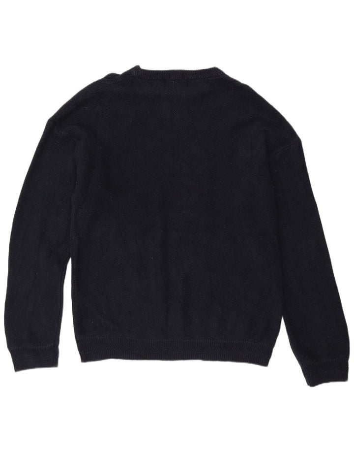 CHAPS RALPH LAUREN Muški džemper s veznim izrezom XL tamnoplavi riblja kost