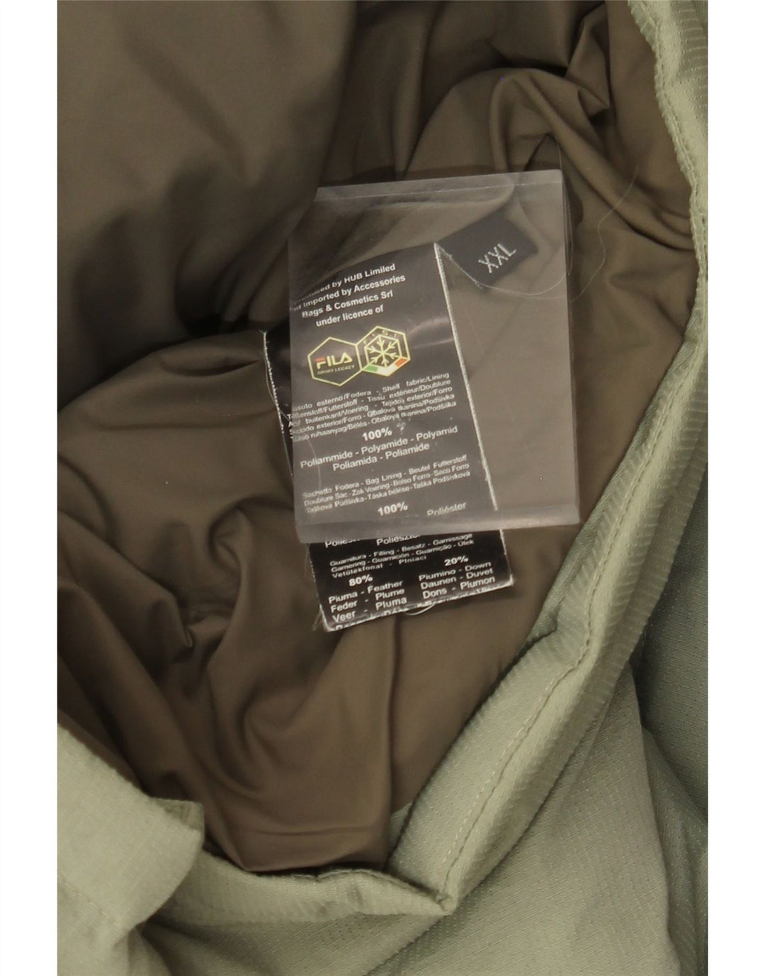 Fila muška podstavljena jakna s kapuljačom UK 44 2XL zeleni poliamid