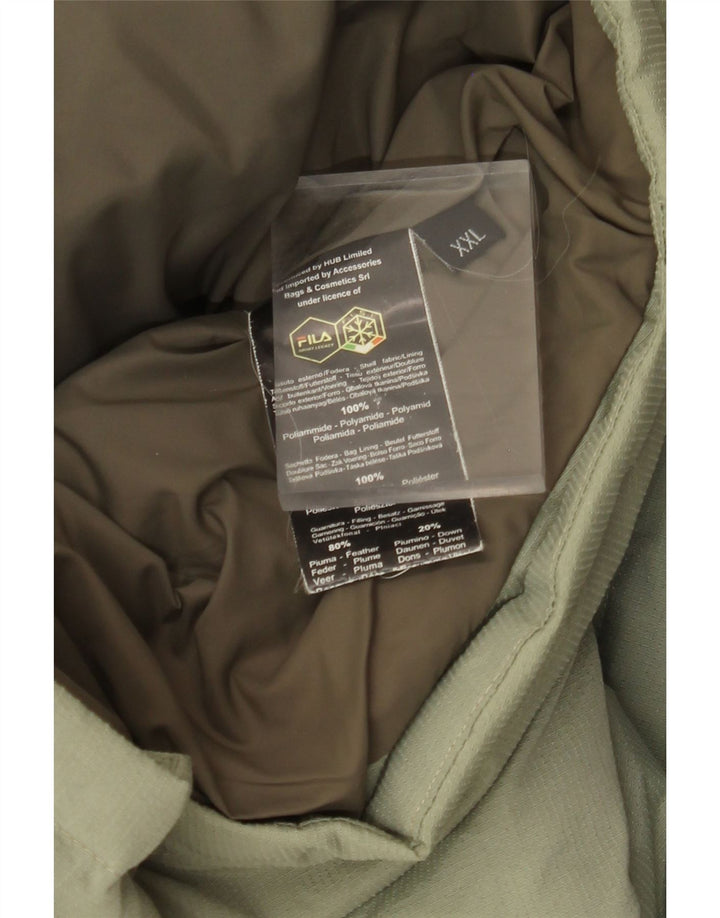 Fila muška podstavljena jakna s kapuljačom UK 44 2XL zeleni poliamid