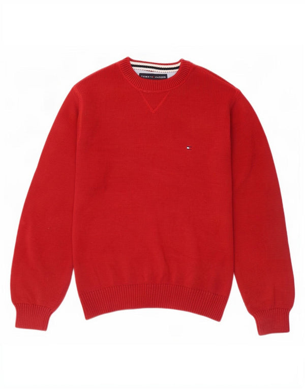 Tommy Hilfiger muški džemper s okruglim izrezom XS, crveni pamuk