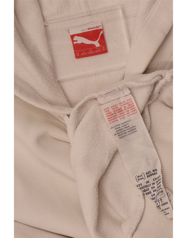 PUMA muška majica s kapuljačom Srednje bijeli pamuk