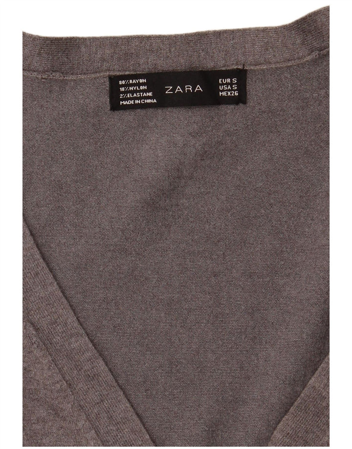 Zara ženski kardigan pulover UK 10 Small Gray