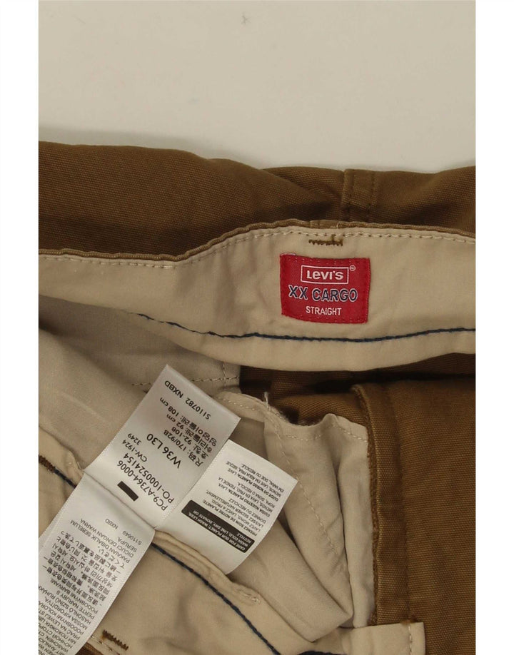 Levi's muške ravne kargo hlače W36 L30 smeđi pamuk