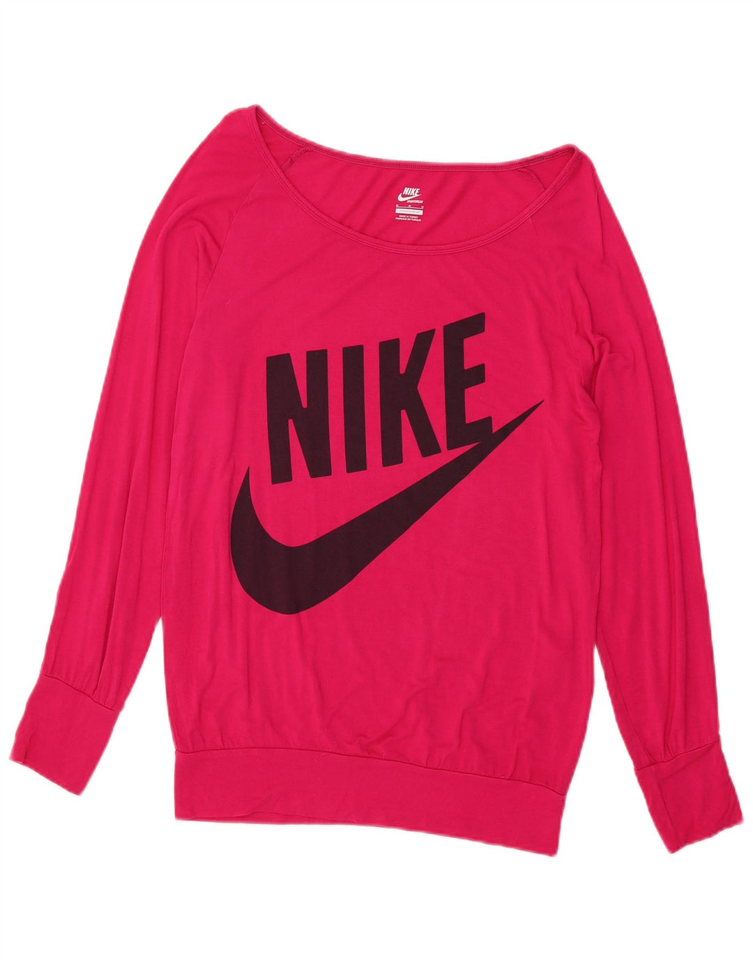 Nike Ženska majica dugih rukava s grafikama UK 14 srednje ružičasta viskoza