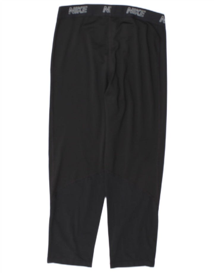 Nike Ženske Dri Fit Graphic Capri Leggings UK 14 Veliki crni poliester