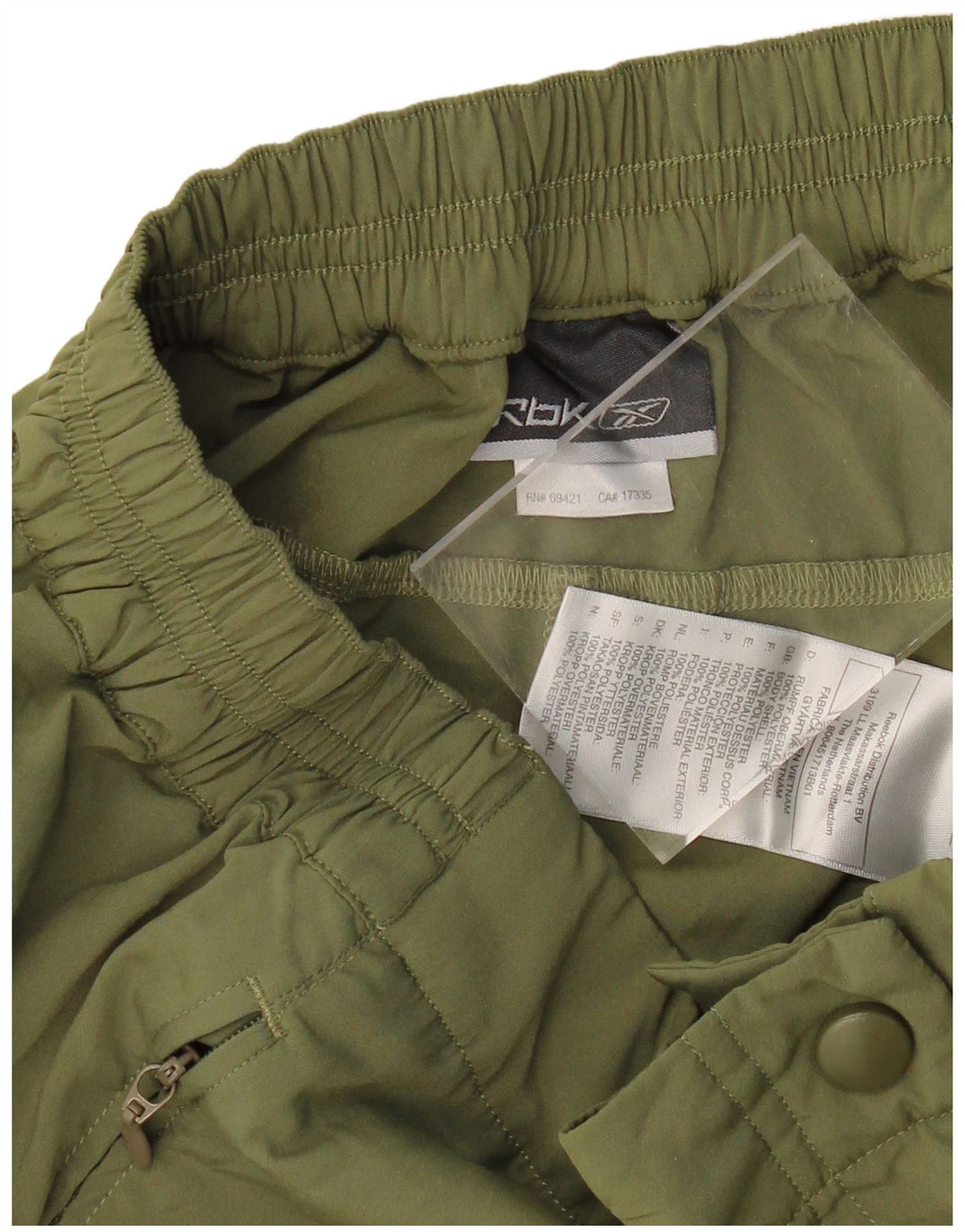 REEBOK Womens Straight Chino Trousers W28 L29 Khaki Polyester