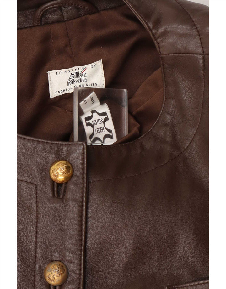 Ženska kožna jakna Alba Moda UK 14 Srednje smeđa
