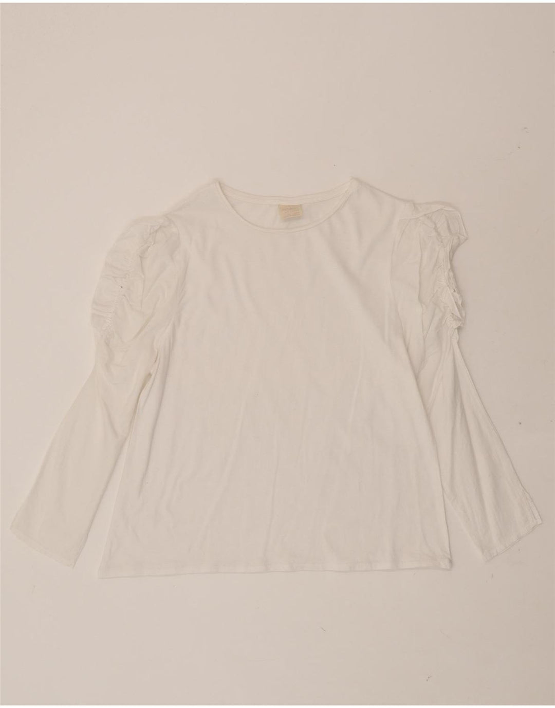 ZARA Girls Top Long Sleeve 13-14 Years White Vintage Zara and Second-Hand Zara from Messina Hembry 