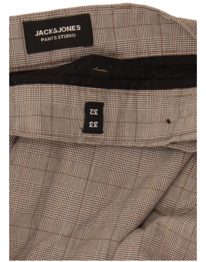 Jack & Jones muške hlače uskog odijela W33 L32 sive karirane