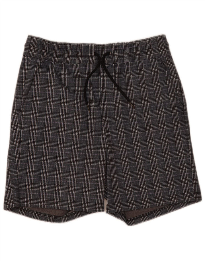 Jack & Jones muške chino kratke hlače male W29 sivi karirani poliester