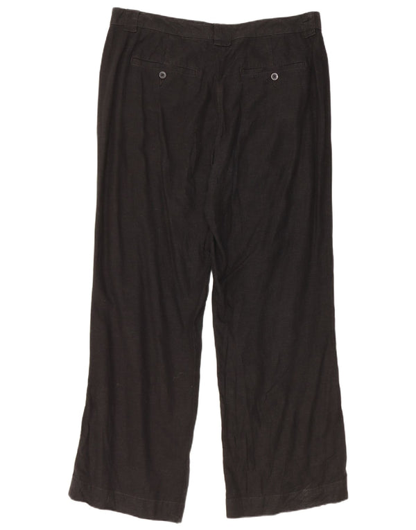 Marks & Spencer ženske ravne ležerne hlače UK 16 Large W34 L30 crne