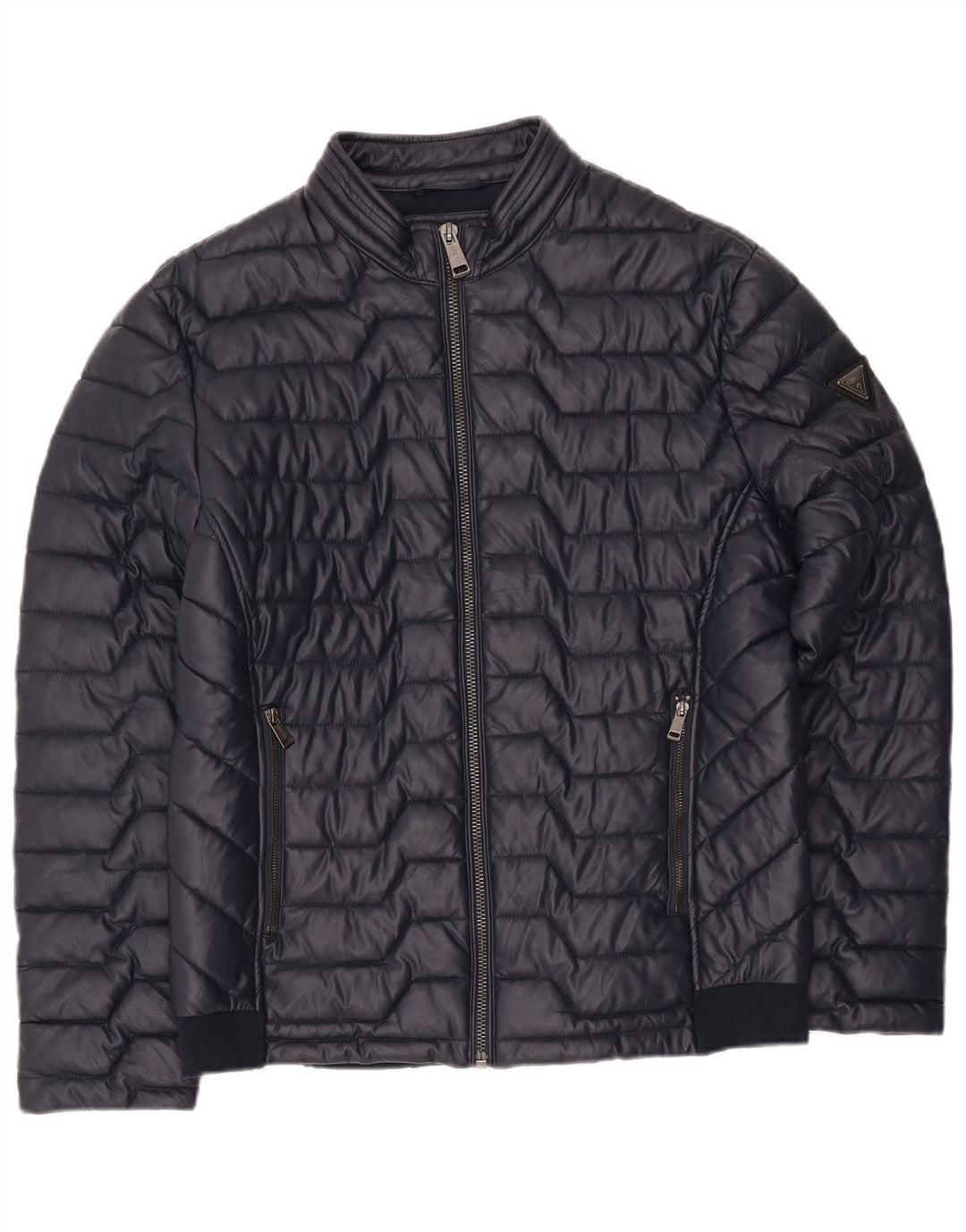 Guess muška podstavljena jakna UK 42 XL tamnoplavi poliester
