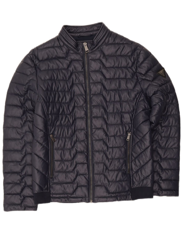Guess muška podstavljena jakna UK 42 XL tamnoplavi poliester