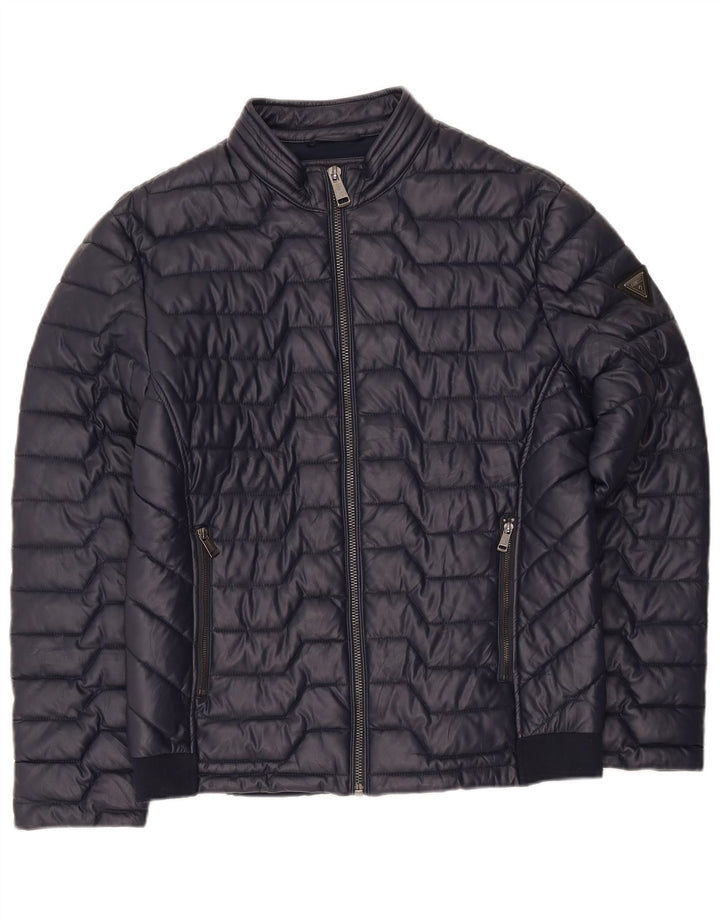 Guess muška podstavljena jakna UK 42 XL tamnoplavi poliester
