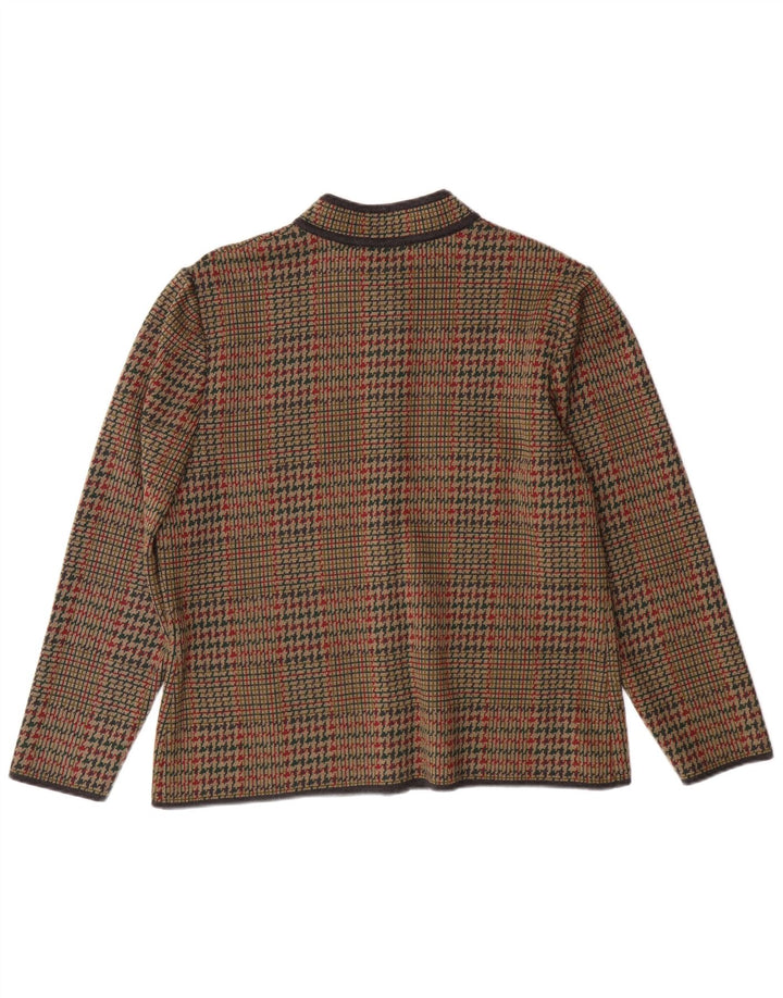 STIZZOLI Ženska pletena jakna sako sa 6 gumba IT 48 XL Smeđa houndstooth