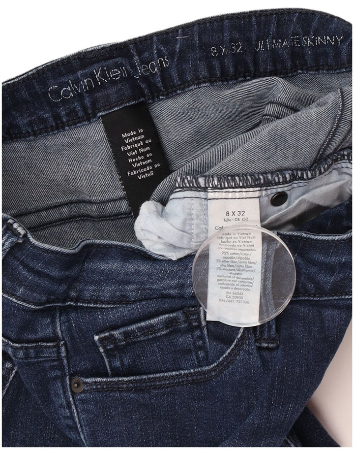 Calvin Klein ženske uske traperice US 8 srednje W32 L32 plavi pamuk