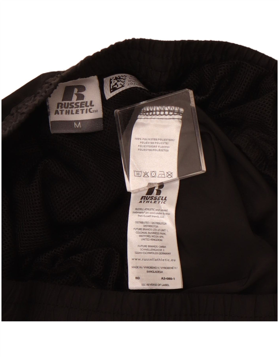 RUSSELL ATHLETIC Muške sportske kratke hlače srednje crne boje od poliestera
