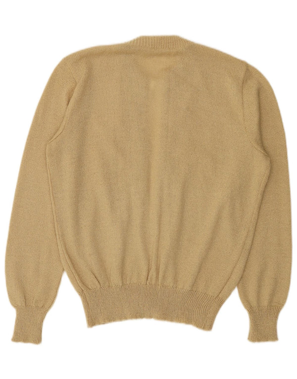 Vintage ženski otvoreni kardigan pulover UK 14 Srednje bež
