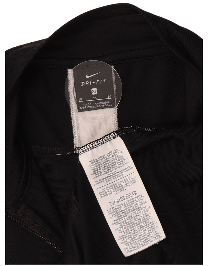 Nike Dri Fit trenirka gornja jakna XL crni poliester u boji