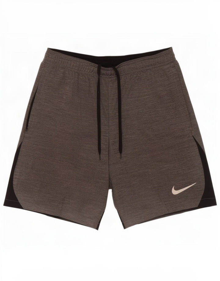 Nike muške Dri Fit uske sportske kratke hlače srednje sive boje od poliestera