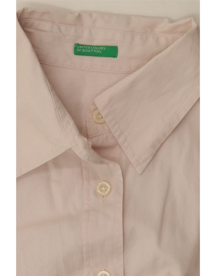 BENETTON Womens Shirt UK 12 Medium Pink Vintage Benetton and Second-Hand Benetton from Messina Hembry 