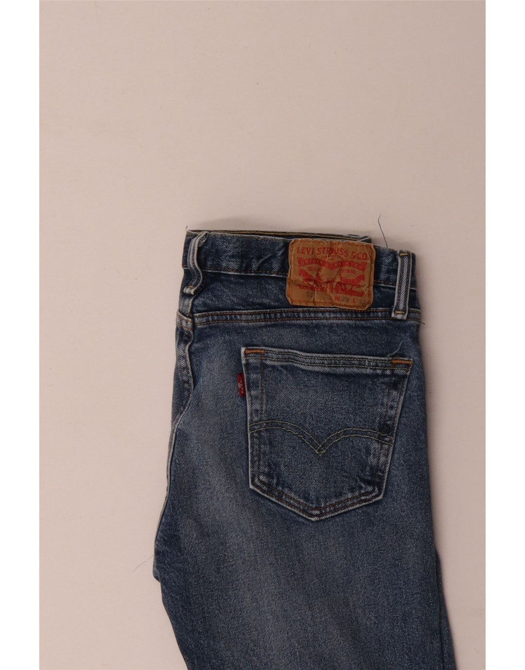 Levi's ženske 511 uske traperice s oštećenim izgledom W29 L32 plavi pamuk