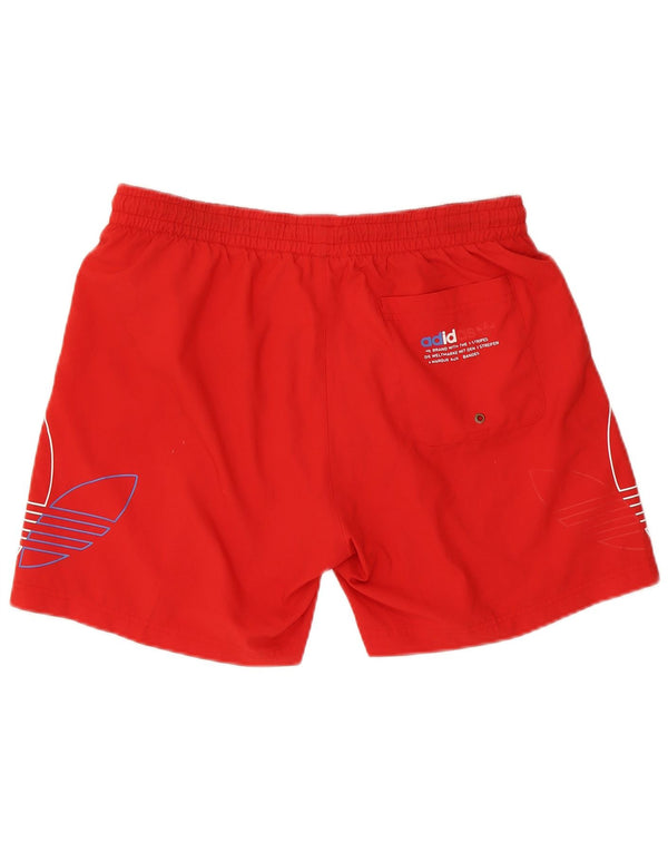 Adidas Mens Prime Blue Graphic Graphic Sport Shorts Veliki crveni poliester