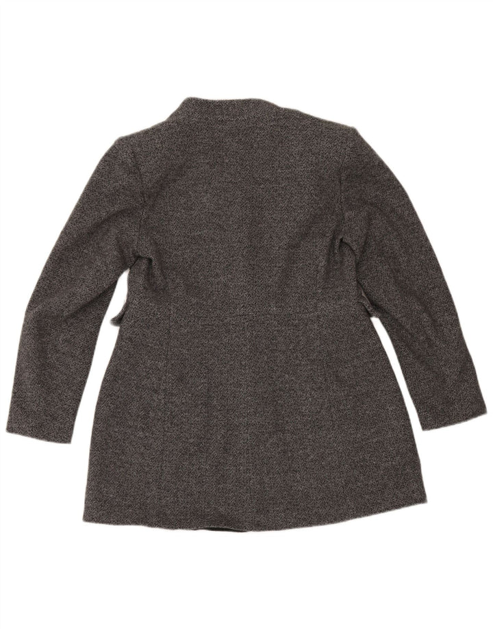 Zara ženski sako sa 1 gumbom UK 16 Large Grey Riblja kost Pamuk