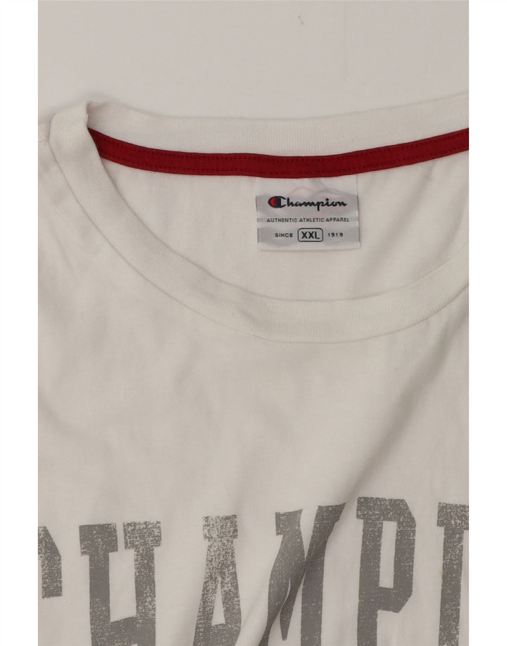 CHAMPION Mens Graphic Vest Top 2XL White