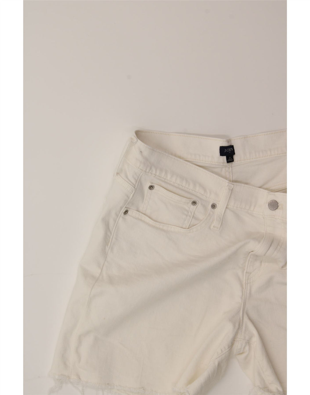 J. CREW Womens Denim Shorts W31 Medium  White Cotton Vintage J. Crew and Second-Hand J. Crew from Messina Hembry 