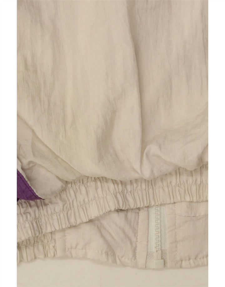 VINTAGE ženska gornja jakna trenirke UK 10 Mala bijela