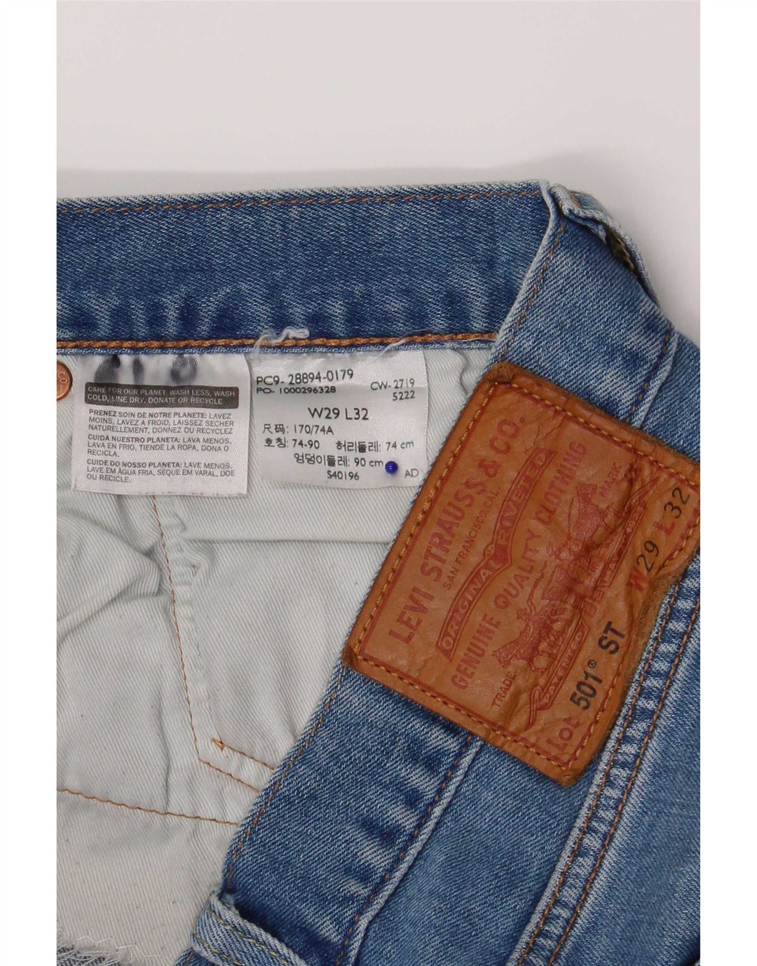 Levi's ženske 501 ravne traperice W29 L32 plave